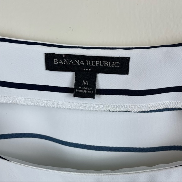 Banana Republic 2 Top Bundle Striped Tops Size Medium - Picture 7 of 10